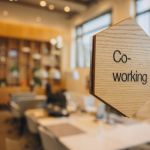 Co-working office space sign board