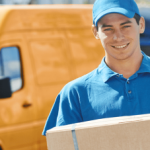 a picture of a courier worker